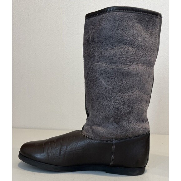Women’s Patricia Green Collection Made In Spain Leather Gray Brown Boots Size 7 - Picture 5 of 16